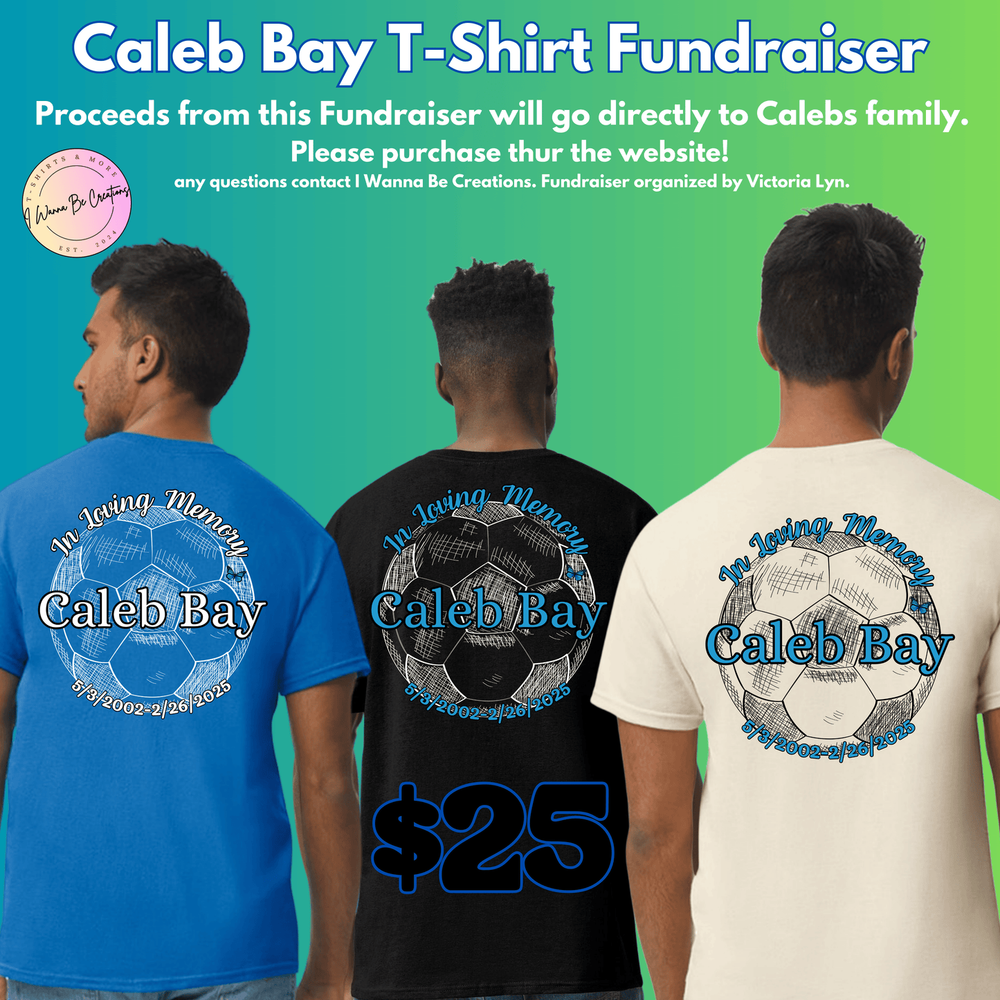 (PRE-ORDER)In Loving Memory Caleb Bay T-Shirt Fundraiser